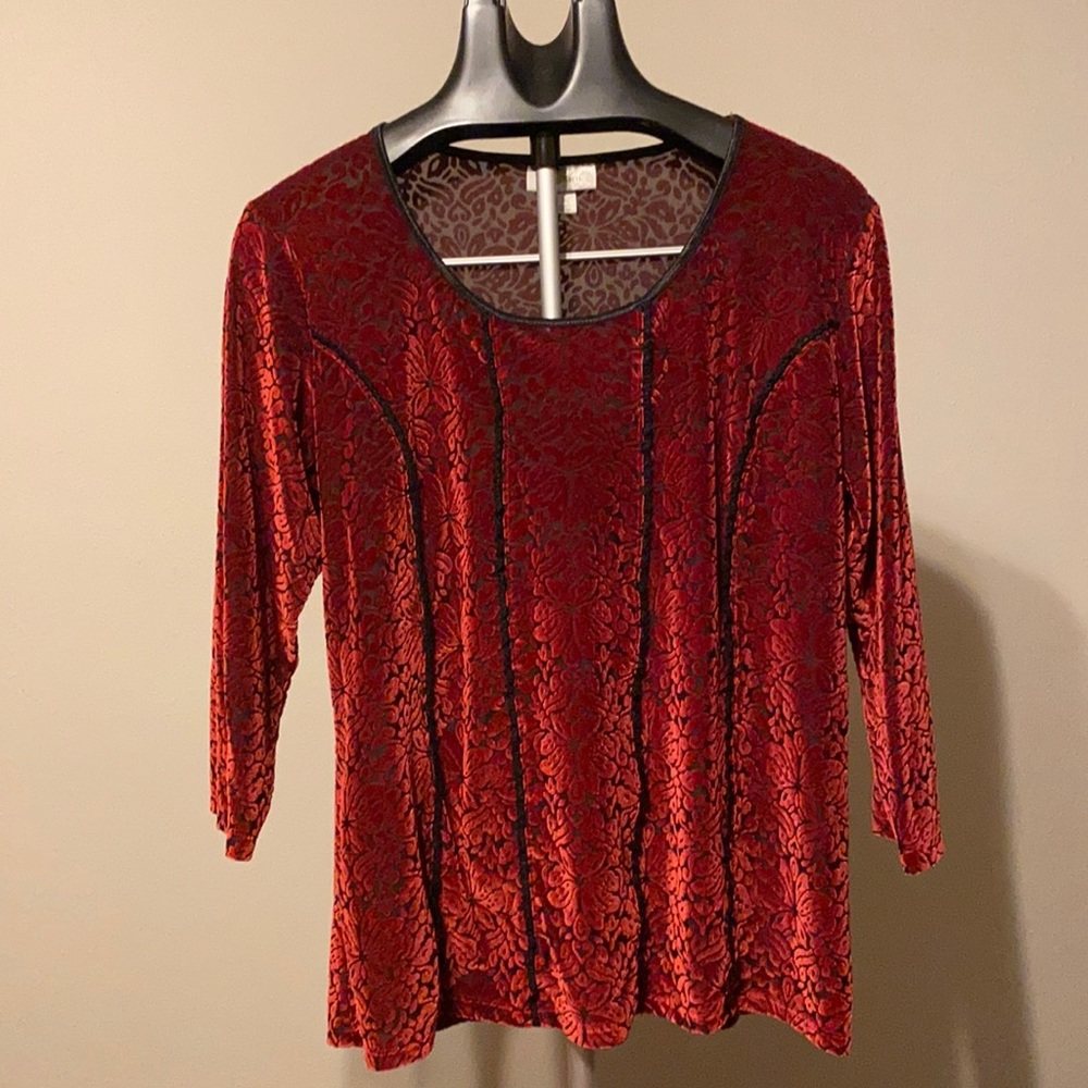 Red and black top